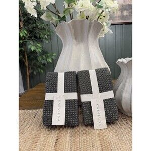 SET OF TWO- Standard Textured Waffle Pillow Sham Dark Olive Green - Casaluna NEW